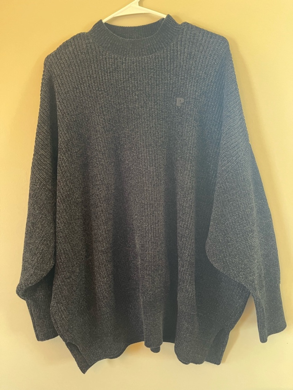 PINK Victoria's Secret Dark Charcoal Oversized Turtleneck Sweater